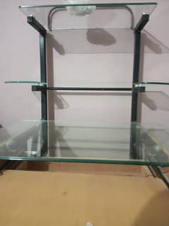 Computer Table / Trolley (Glass)