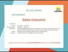 SALES MAN FOR SHOP REQUIRED