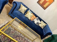 Modern Navy blue sofa set