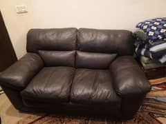 2 seater patent genuine cow leather