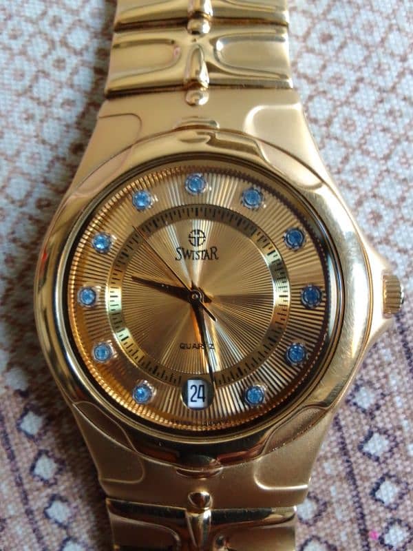 SWISTAR GOLD PLATED WATCH 1