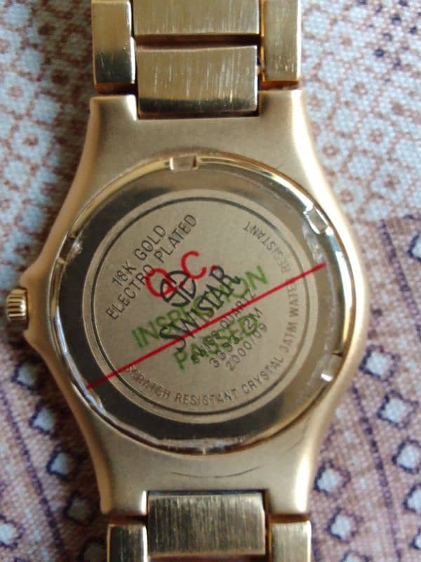 SWISTAR GOLD PLATED WATCH 4