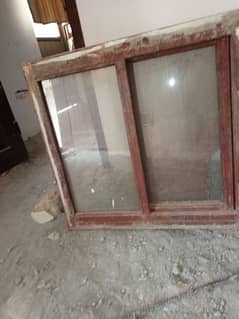 iron two sliding windows used 41" x 41"