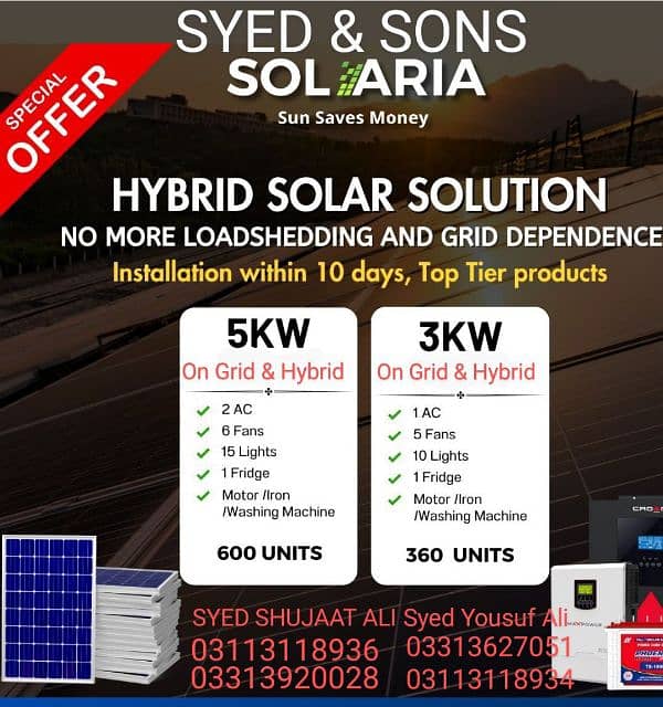SOLAR system installation and all accessories available 2
