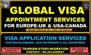 VISA Appointment & Application Services Europe-USA- UK- Canada