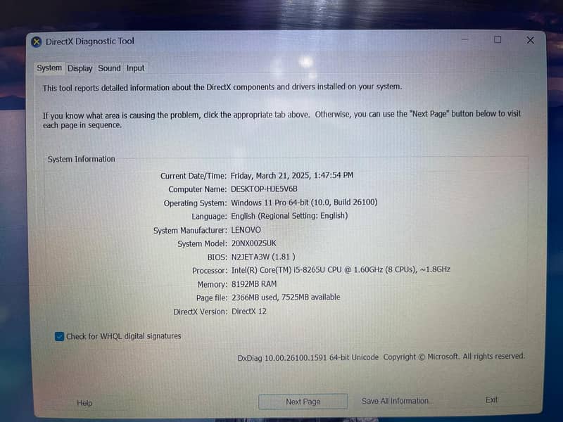Lenovo Thinkpad T490s i5 8th Gen  (0322-8832611) 12