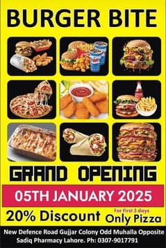 zinger burger and Shwarma kareger cahy only