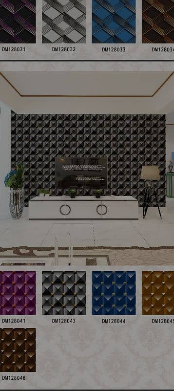 3D wallpaper (3500/roll), wall pictures,false ceiling