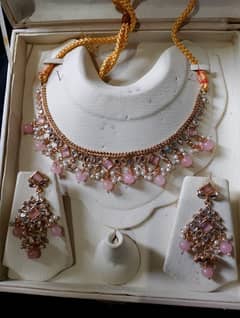 beautiful tea pink  jewellery set