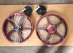 Premium Alloy Rims for CG125 – Available in Gold & Red Designs