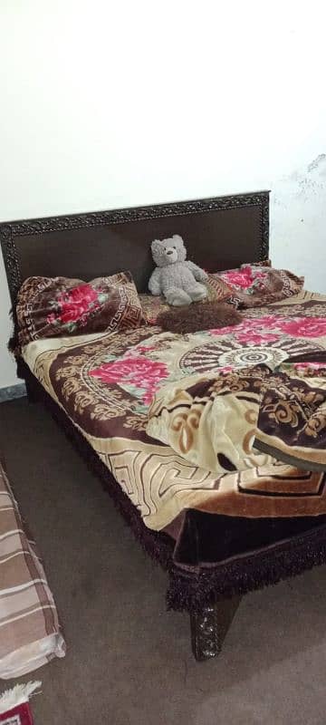 Double bed, Diamond double foam, and Mirror Table for sale 3