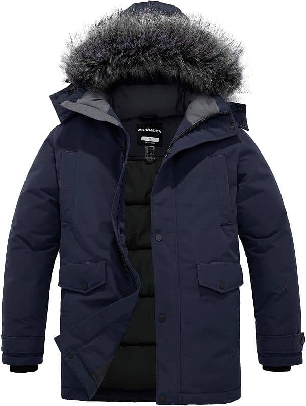 Men's Winter Warm Coat (CHIN·MOON) Windproof Puffer Jacket with Hood 0