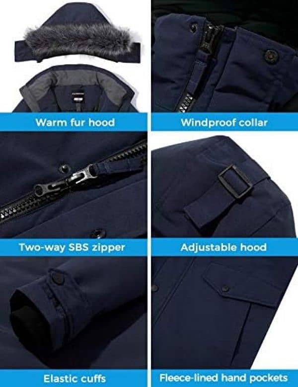 Men's Winter Warm Coat (CHIN·MOON) Windproof Puffer Jacket with Hood 6