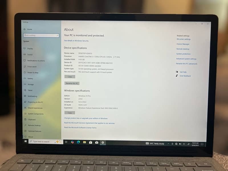 laptop Microsoft Surface i7 1