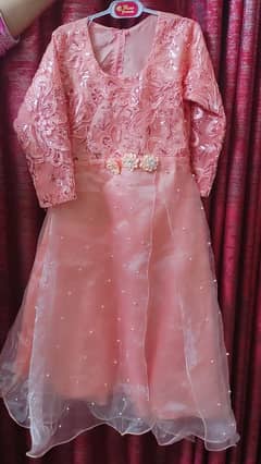 Peach fancy dress-3 piece