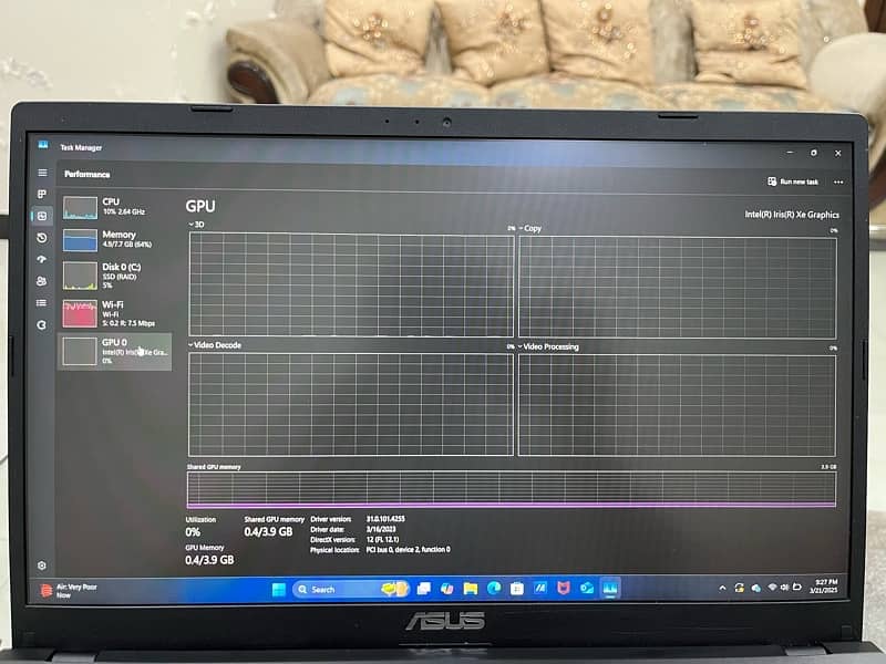 asus vivobook 15 i5-11th gen intel iris xe graphics 1