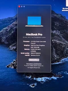 MacBook pro 2017 13 - inch