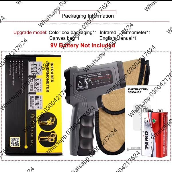 -50°C~2000°C Digital Infrared sports Non-contact Laser Temperatu 4