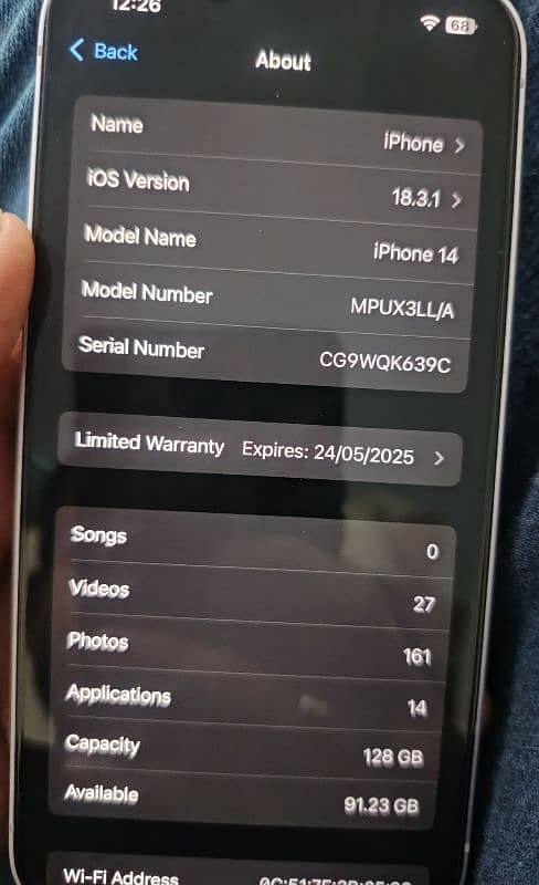 iphone 14 JV 10/10 condition B. H 99% 4