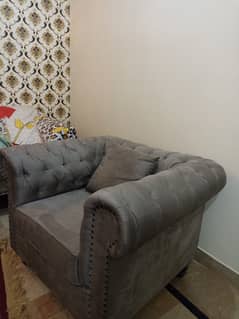 grey color single excellent sofa urgent sell