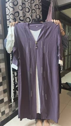 inner abaya purple colour