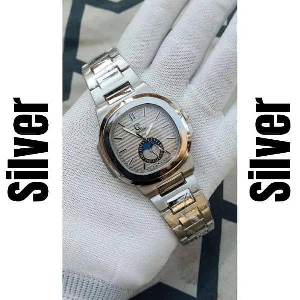 "Luxury Men's Stainless Steel Watch - Premium Design  Affordable Price 5