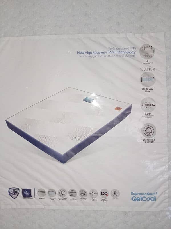 Pure wooden single bed with mattress 5