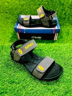 Mens rexine casual sandals gray