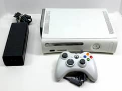 xbox 360 (two wireless controllers, 3 dvds, 7 installed games)