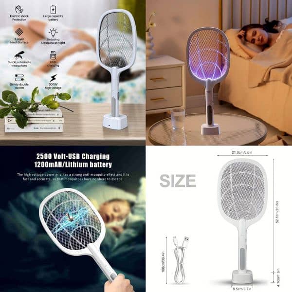 Electric Rechargeable Mosquito Killer Racket Lamp 1
