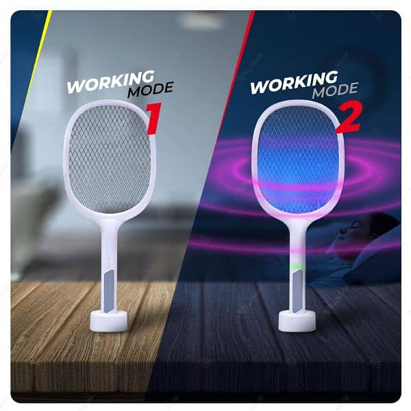 Electric Rechargeable Mosquito Killer Racket Lamp 2