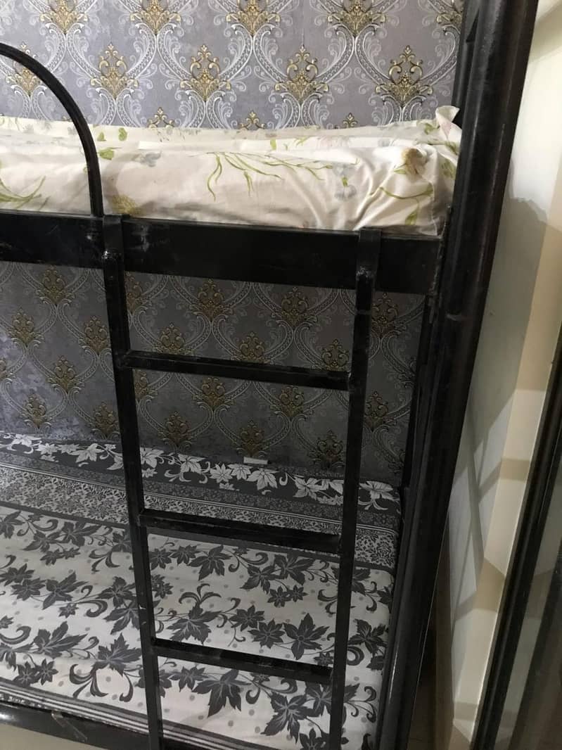 iron bunk bed for sale with mattress 2