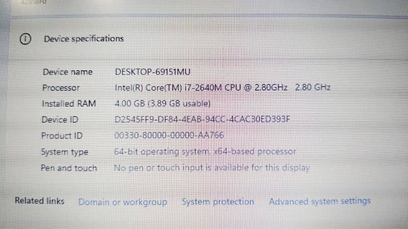 i7 2nd generation Lenovo X220 4