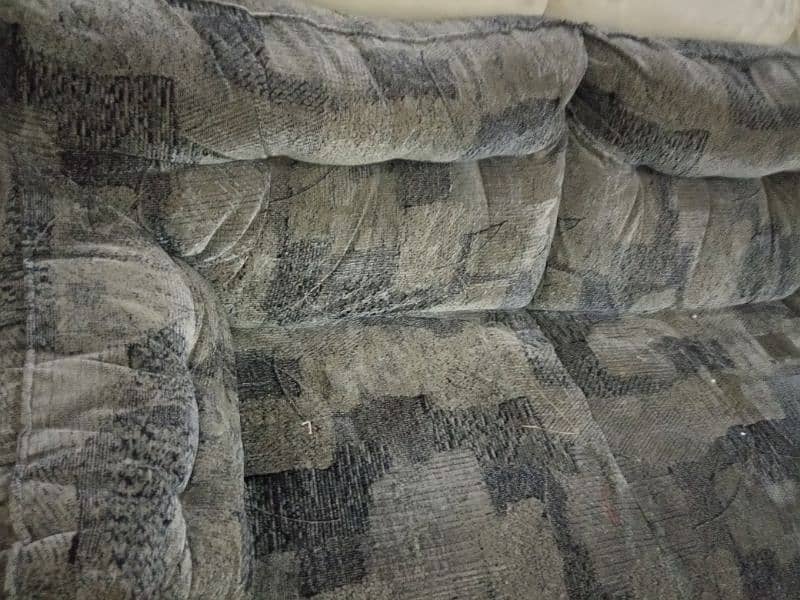 Sofa Set (3+1+1) Dark Grey Fabric 1