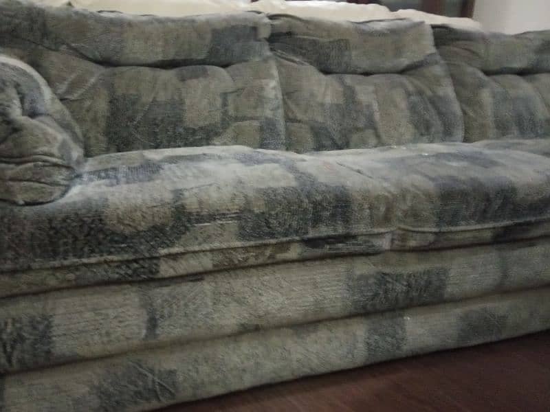 Sofa Set (3+1+1) Dark Grey Fabric 4