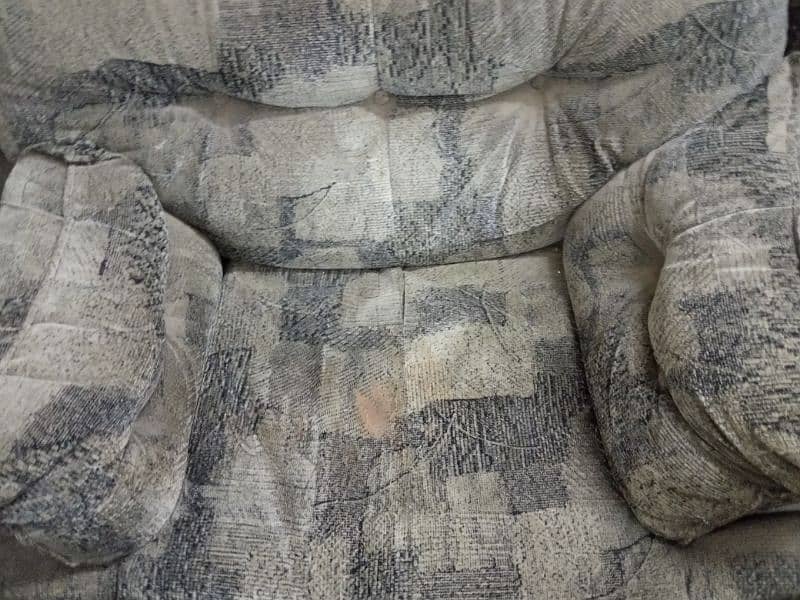 Sofa Set (3+1+1) Dark Grey Fabric 6