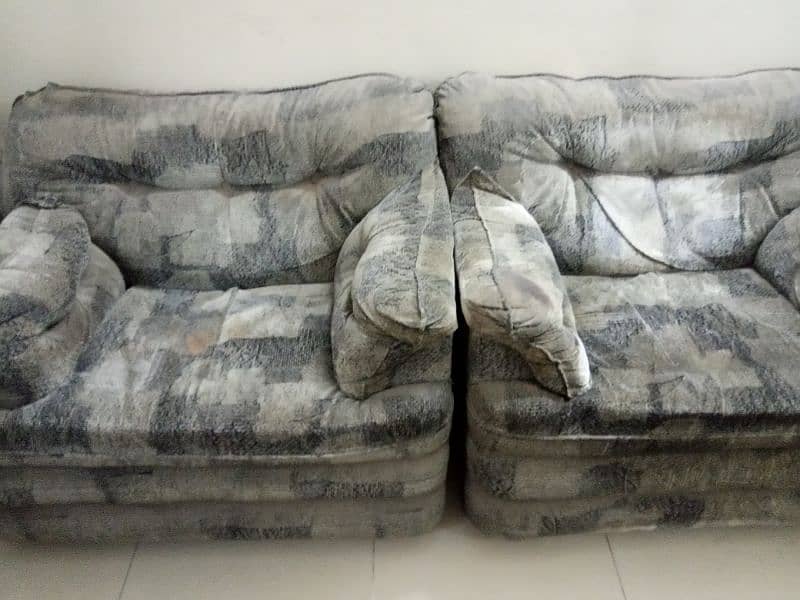 Sofa Set (3+1+1) Dark Grey Fabric 8