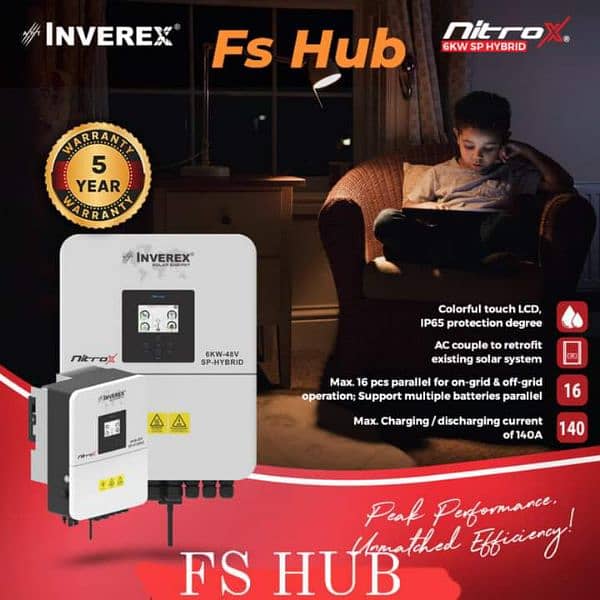 Inverex Nitrox 10KW 3,6,12kw Hybrid Solar inverter (1 phase) PV 16000W 2
