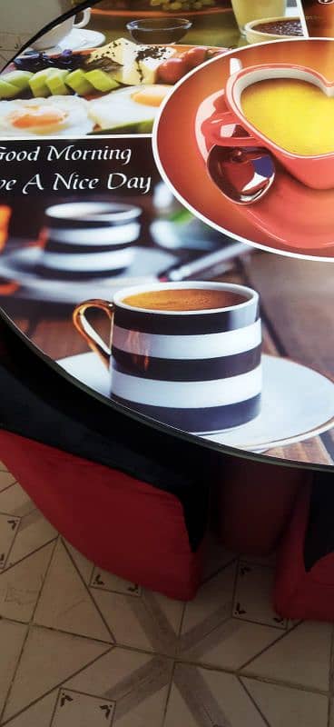 dining table 4 chair with table imported mirror 8