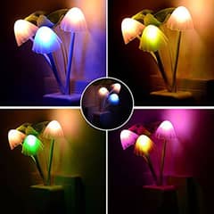 Mushroom Night Light – Color-Changing LED, Ceramic Pot | Cute Lamp