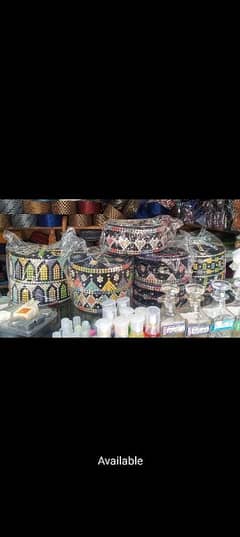 all types of Islamic caps and perfumes available