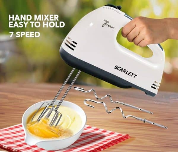 Scarlett 7-Speed Mini Mixer | Handheld Blender & Egg Beater 0
