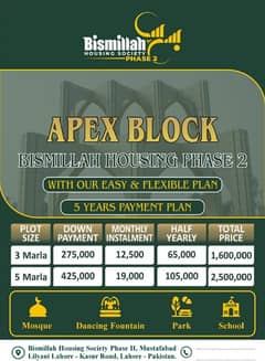 5 Marla Plot File Available For sale In Bismillah Housing Scheme Phase 2