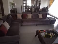 L shape 7 seater sofa