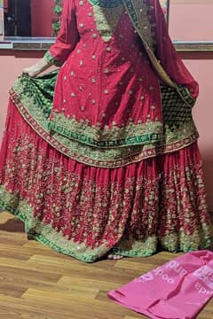 red  bridal sharara