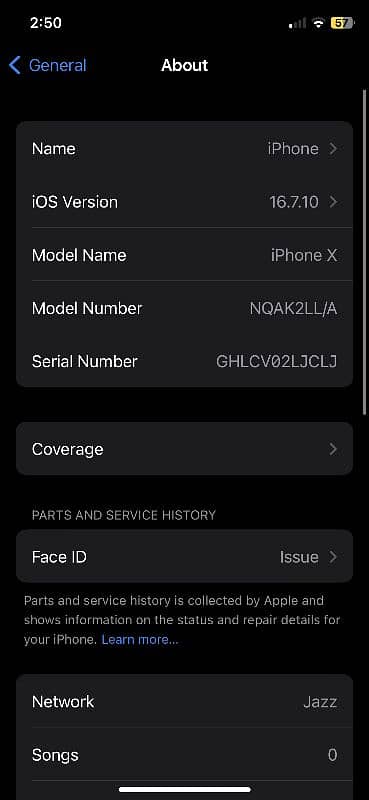 Iphone x PTA approved 64gb 4