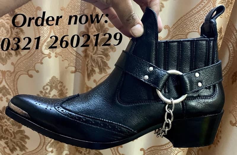 Original leather cowboy shoes for men available 2