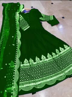 3 PCS women's stitched embroidered suit