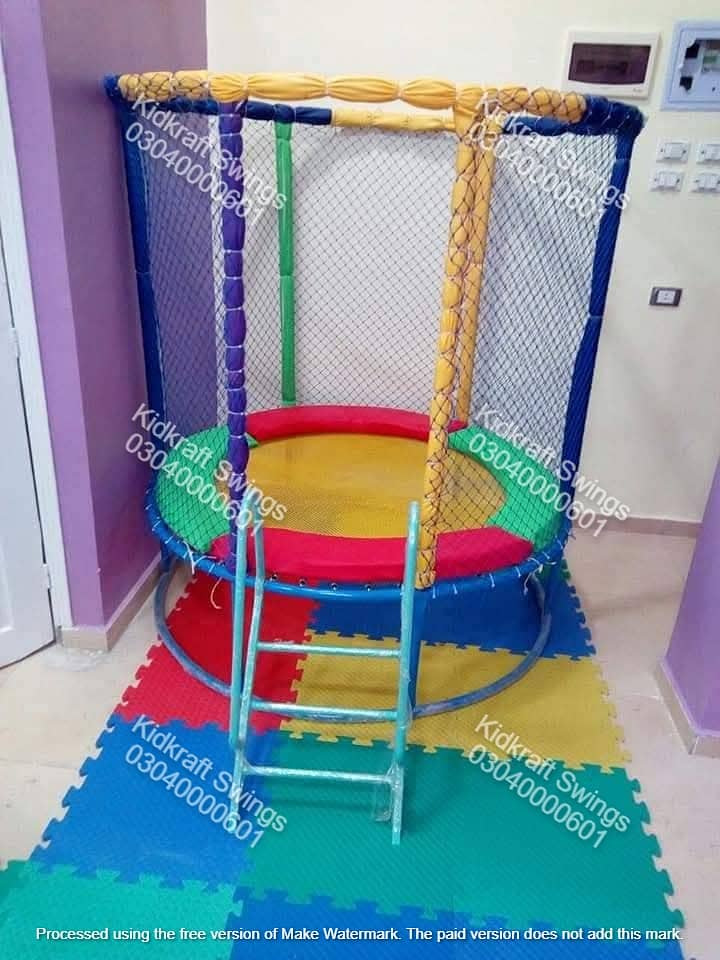 Trampoline | Jumping Pad | Round Trampoline | Kids Toy| Kids Slides 0