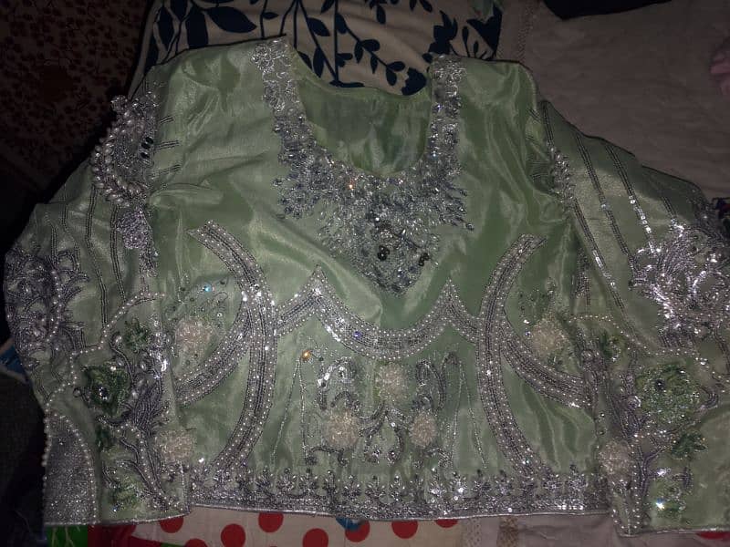 bridal walima dress or party wear with shoes or jewelry 3